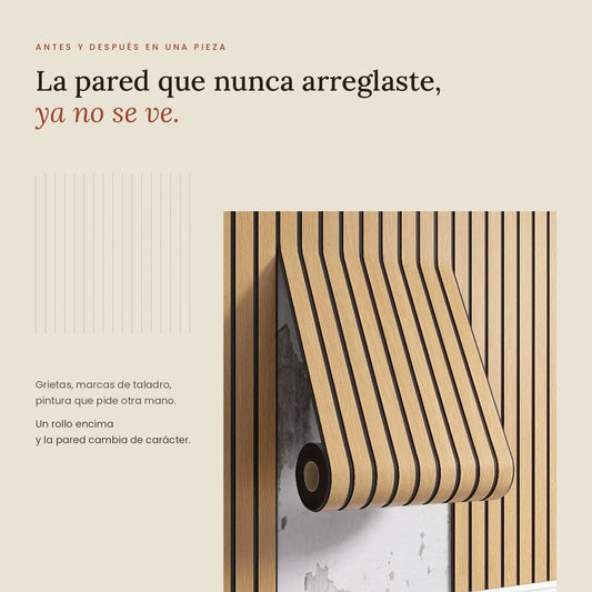 Papel Adhesivo Efecto Listones de Madera | 6 Tonos