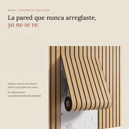 Papel Adhesivo Efecto Listones de Madera | 6 Tonos