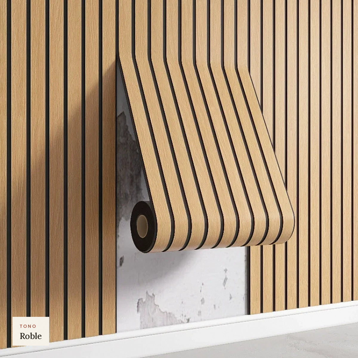 Papel Adhesivo Efecto Listones de Madera | 6 Tonos