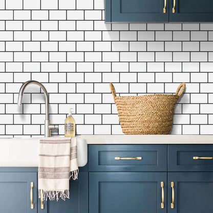 Panel de pared adhesivo 3D Estilo Metro Impermeable | Revestimiento Decorativo para cocina y baño