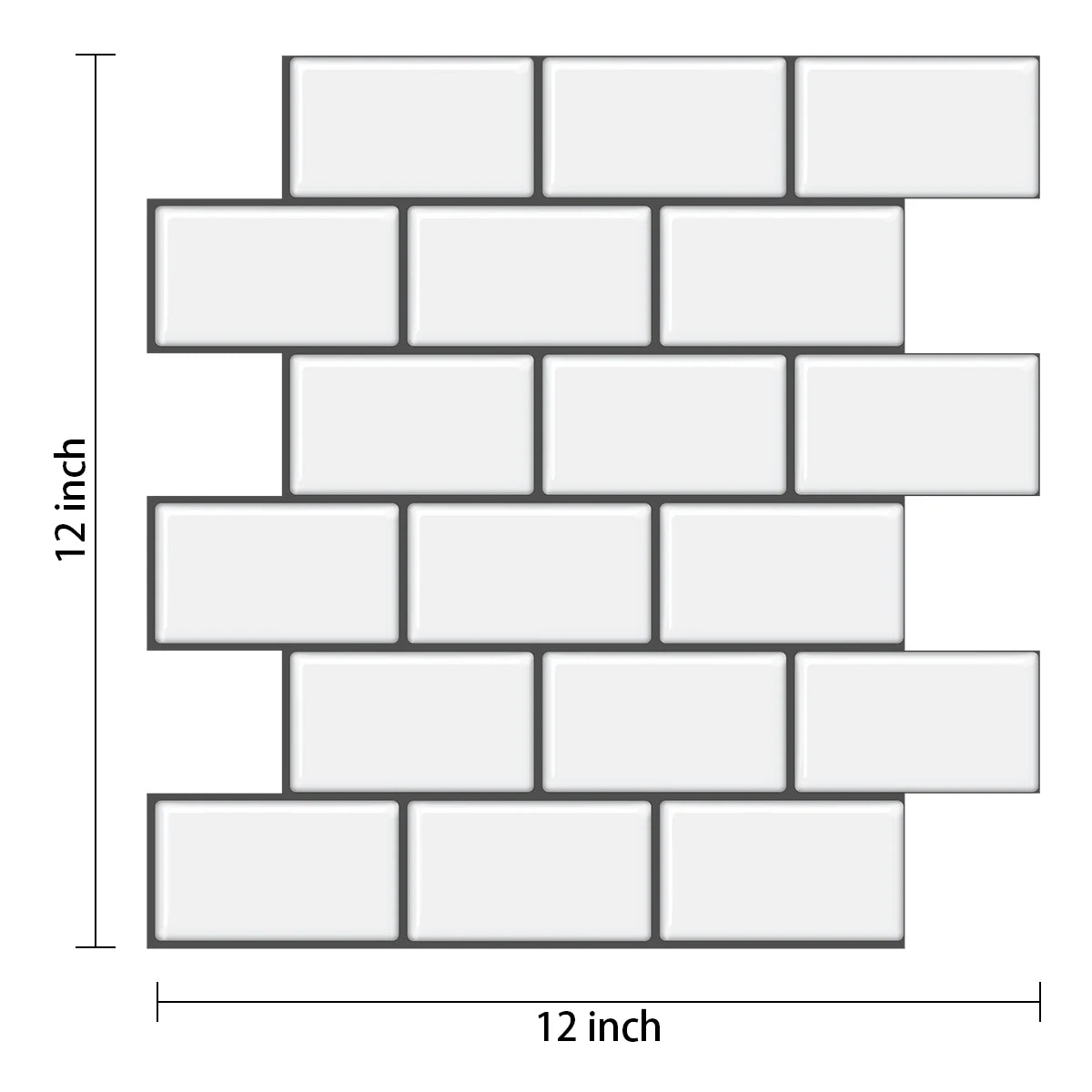 Panel de pared adhesivo 3D Estilo Metro Impermeable | Revestimiento Decorativo para cocina y baño