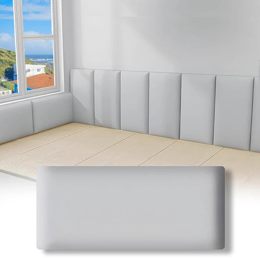 5PC Wall Stickers Self-adhesive 3D Thicken Anti-collision Tatami Soft Back Wall Mat Anti-bump Living Room Background Pad Decor