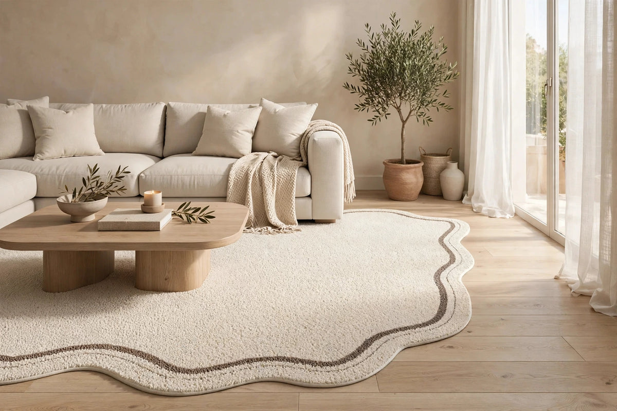 Alfombra Crema Minimalista